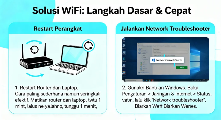 Cara Mengatasi Wifi Tidak Ada Internet di Laptop