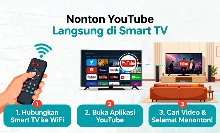Cara Nonton Youtube di Tv Dengan Wifi