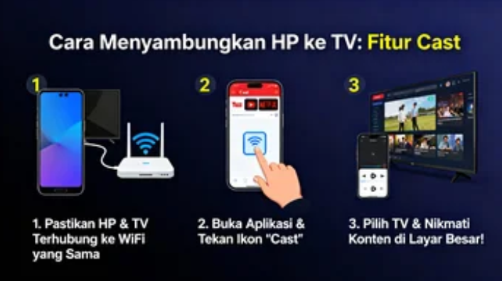 Cara Menyambungkan Hp ke Tv Dengan Wifi